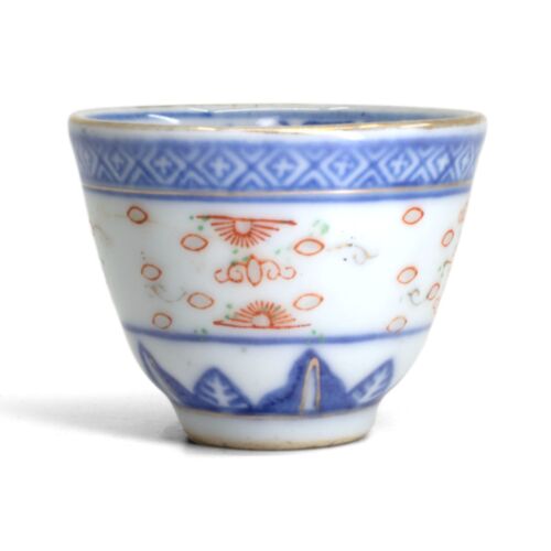 80s 52ml rice pattern teacup